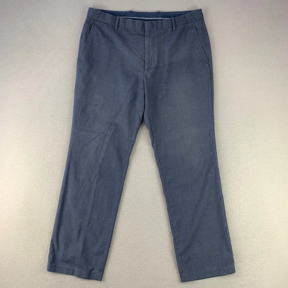INC Dress Pants Pants Men 32x30 Blue Navy Flat Front Chinos Workwear Business
